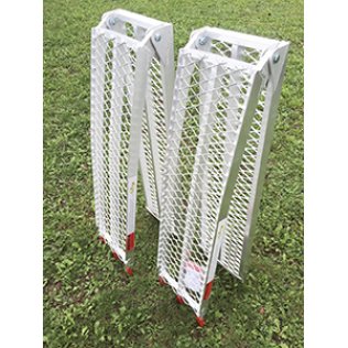 Jeu de 2 rampes alu caillebotis pliantes 2,27 m ; 